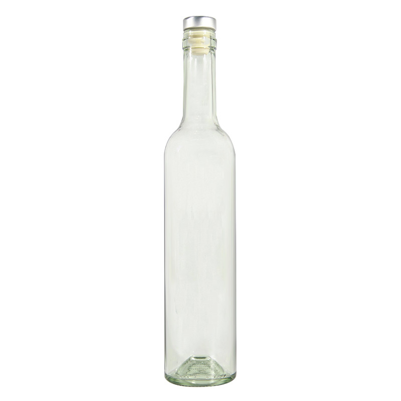 180ml Eco-Friendly Recyclable Wine Bottle Clear Glass with Cork Finish