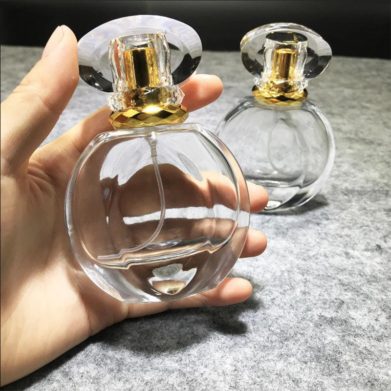 Crimp Perfume Bottles Thick Base Transparent Perfume Bottle Refillable Perfume Atomizer Bottles