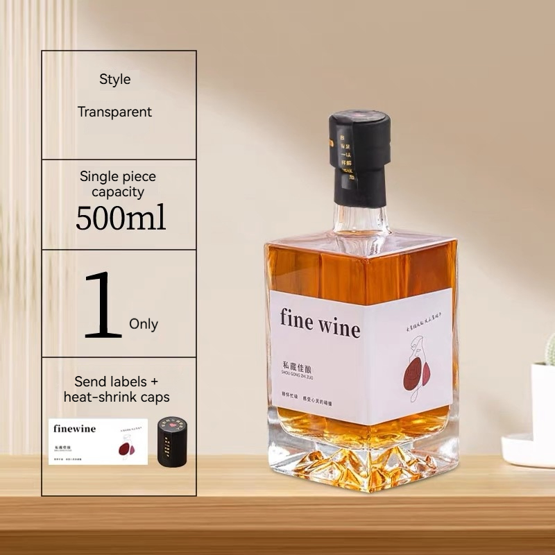 750ml 700ml 500ml 350ml Factory Custom-Made Thin Tall Round Cork Mouth Long Neck Thick Bottom Gin Rum Liquor Glass Bottle