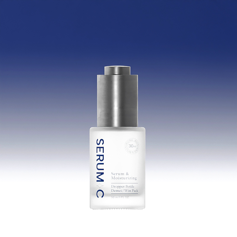 30ml Glass Frosted Matte Color Cosmetic Packaging Set Lotion Bottle Lotion Pump Press Dropper Serum Bottle