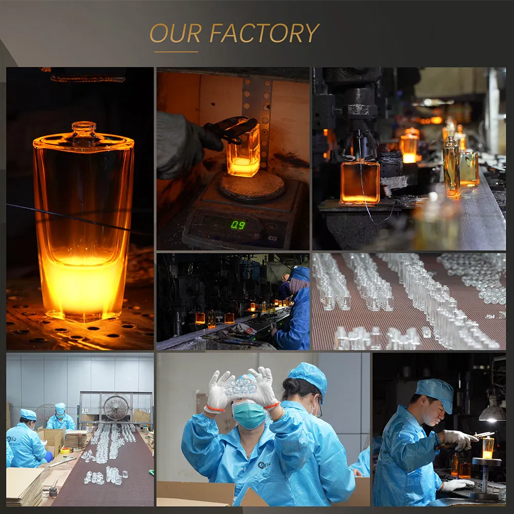 Empty Luxury Square Round Crystal Clear Glass Sprayer Perfume Bottle