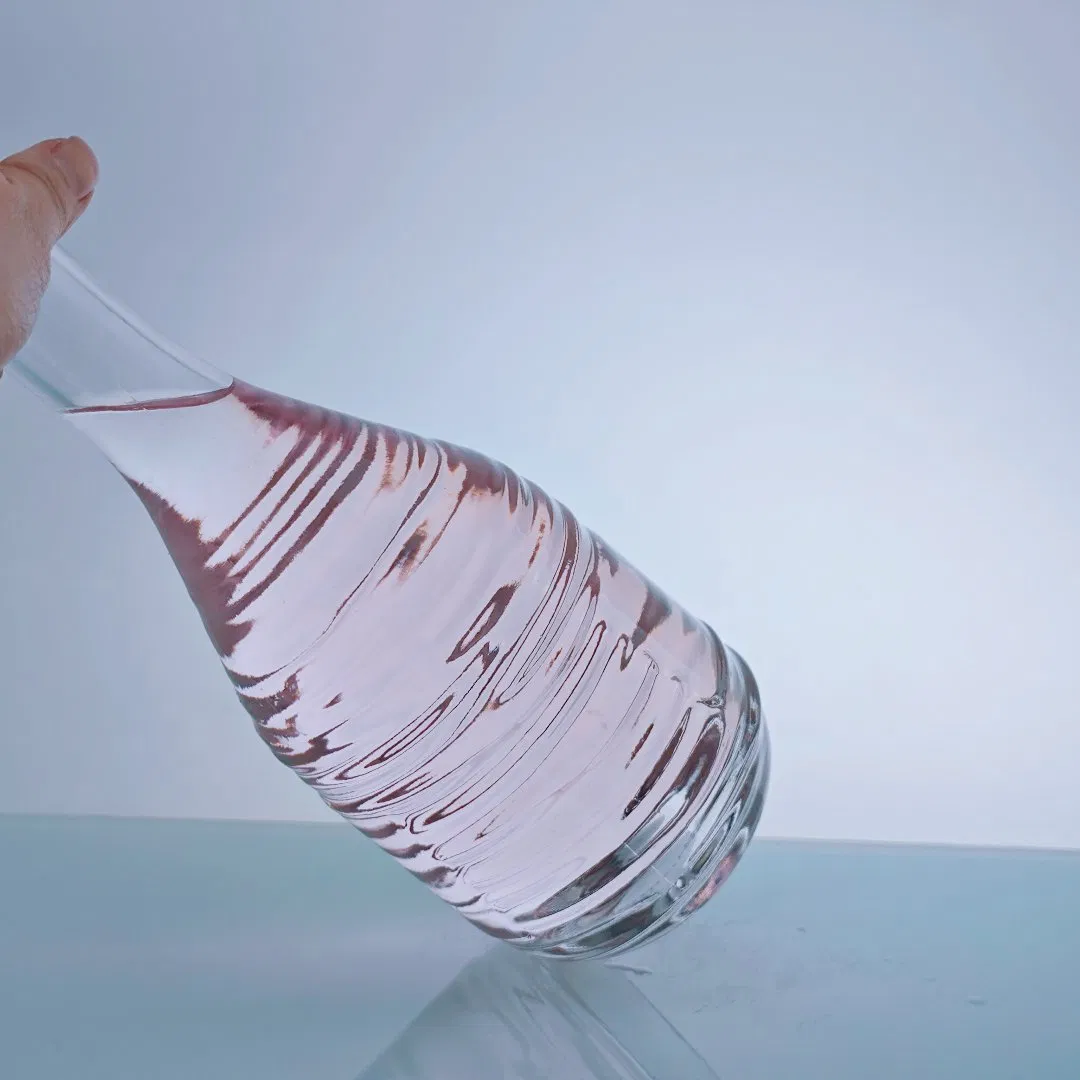 375ml 500ml 700m 750ml 1000ml Whisky Tequila Bourbon Vodka Rum Brandy Custom Color Printing Frosted Special Unique Shape Luxury Glass Liquor Bottle with Cork