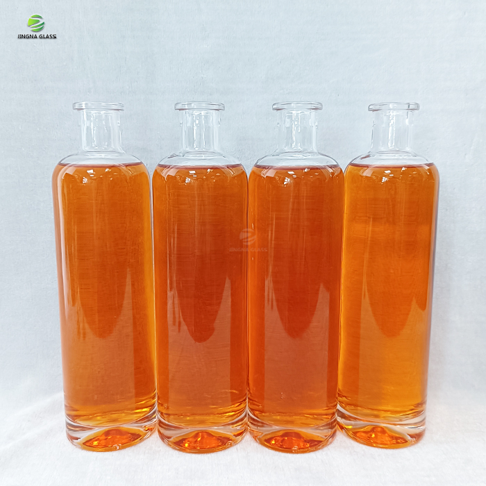 750ml Short Neck High Round Spirit Vodka Liqueur Glass Liquor Bottle