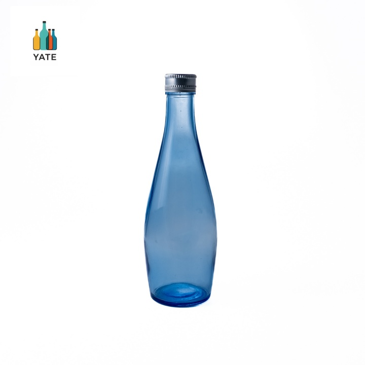 High Quality Tall and Long Neck Water Drop Shape 330 500 Popular Glass Bottles with Hot Stamping