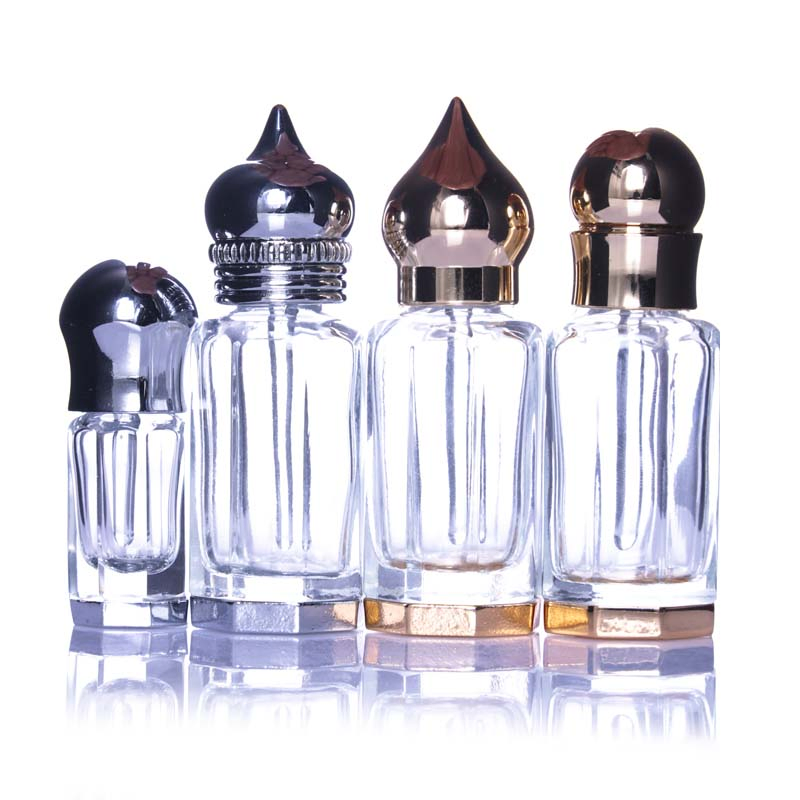 Arabic Thick Base 12ml Attar Glass Oud Oil Perfume Bottles with Cap
