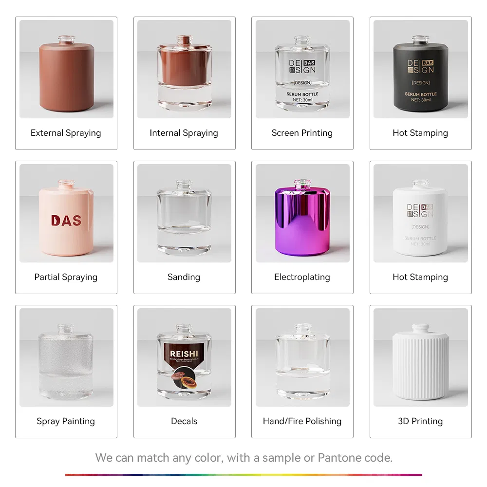 Square 50ml 100ml Botella De Vidrio Para Perfume Clear Glass Parfum Spray Bottle Empty Elegant Luxury Perfume Bottle with Creative Wooden/Black Cap