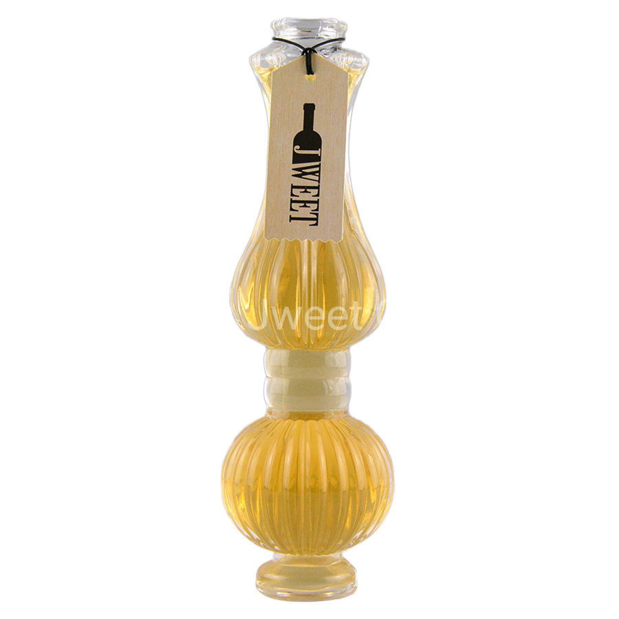 375ml Lantern Shape Short Neck Glass Wine Rum Bottle