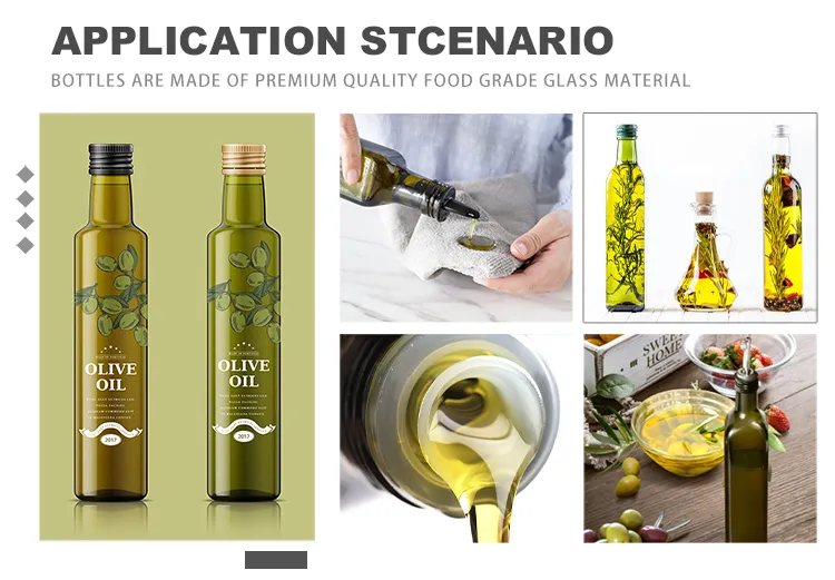 Round Glass Olive Oil Bottles 2