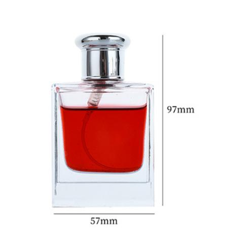 Wholesale 30ml 50ml Colored Glass Square Refillable Perfume Bottles