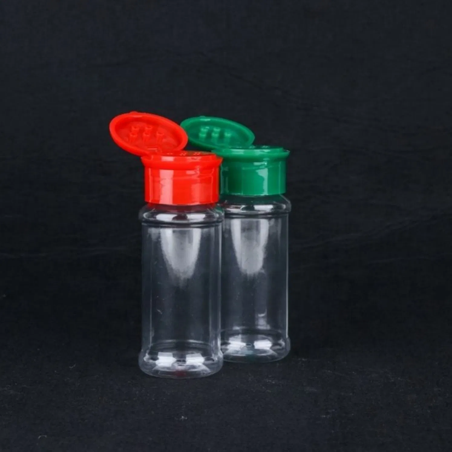 Round Seasoning Bottle Large Capacity Glass Wide Mouth Easy Clean Refill Whole Grain Spice Storage