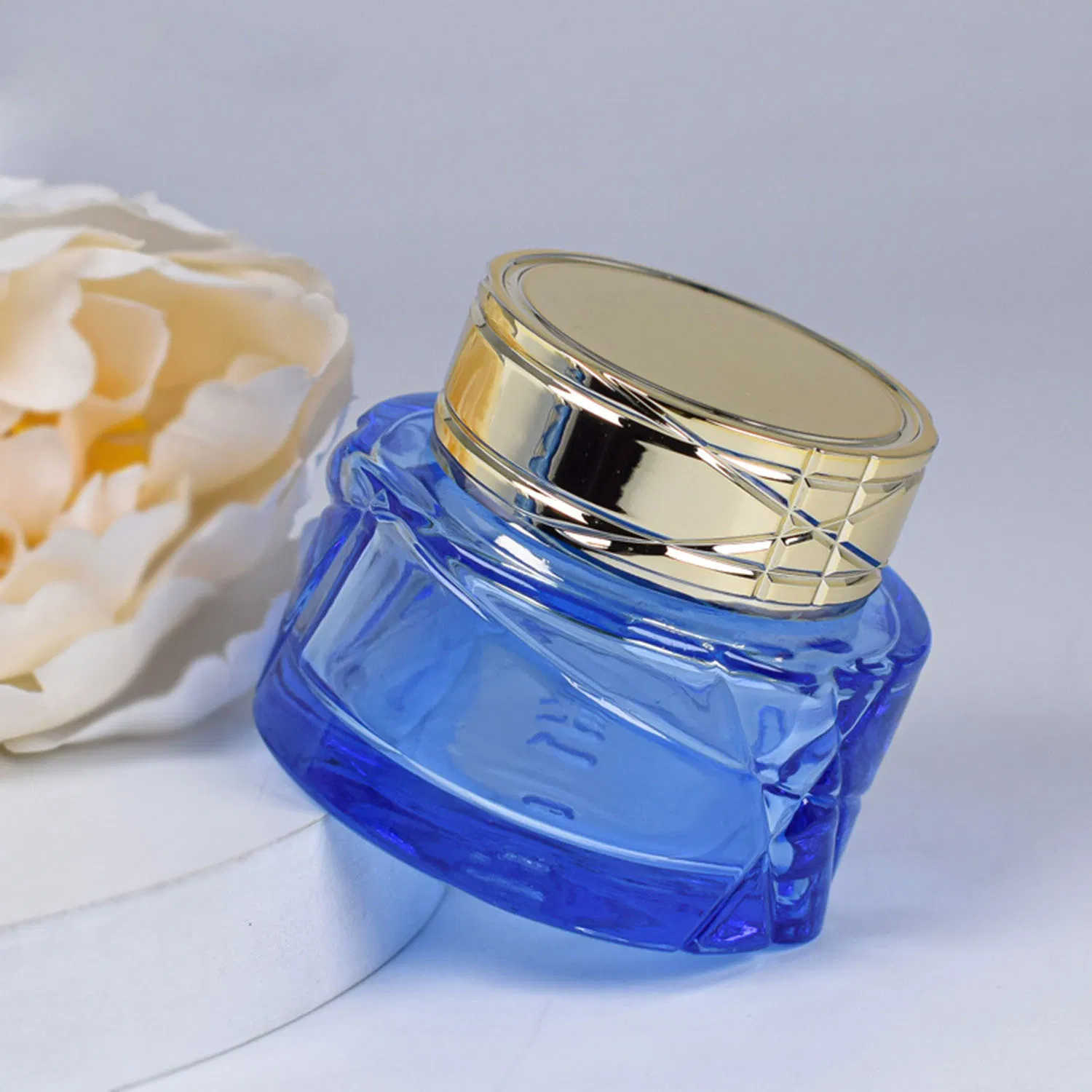 40ml/100ml/120ml/50g High-End Embossed Pattern Skin Care Cosmetics Cream Bottle Lotion Essence Glass Set Bottle