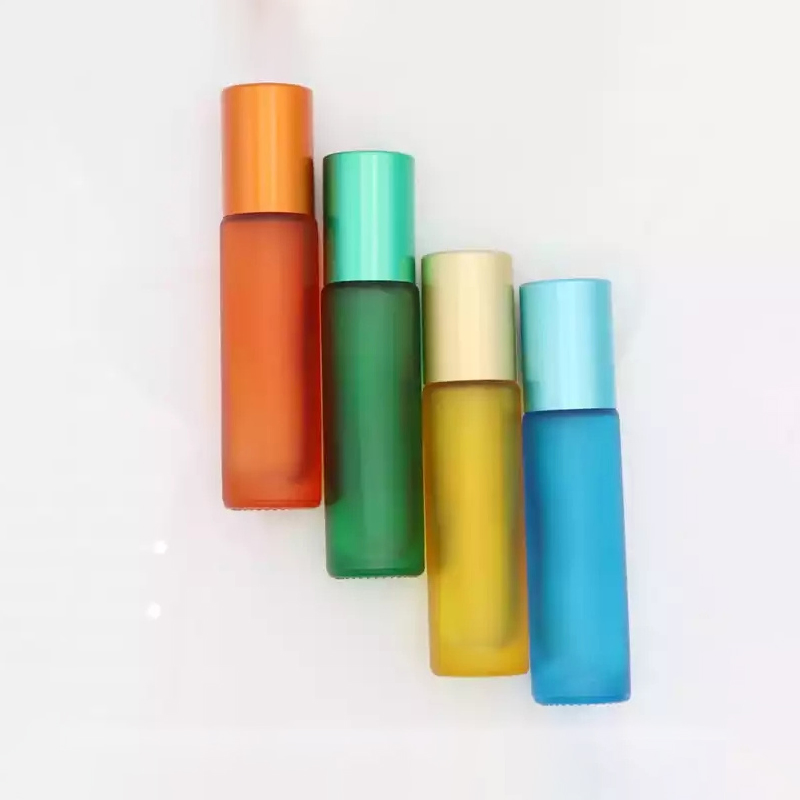 High Quality Rainbow Colored 10ml Bottle Glass Cuticle Deodorant Plastic Large Roll on Bottle Box