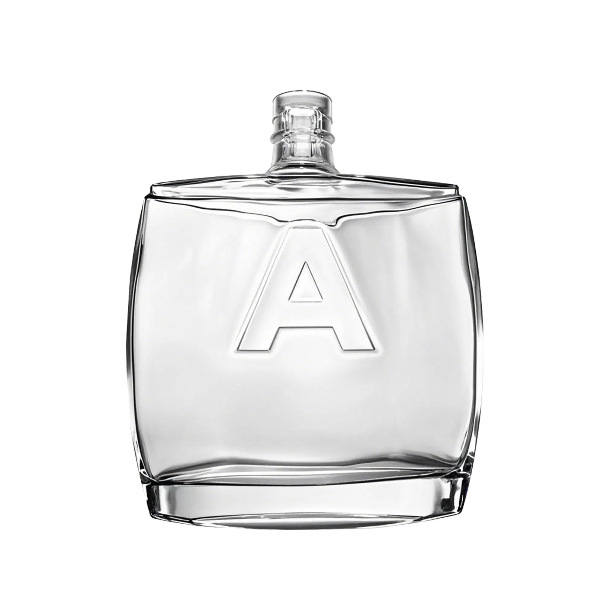 High-End 750ml 700ml Clear Brandy Glass Bottle Custom Thick Super Flint Whisky Vodka Liquor Tequila Alcohol Gin Embossed Spirits Xo Bottle with Cork