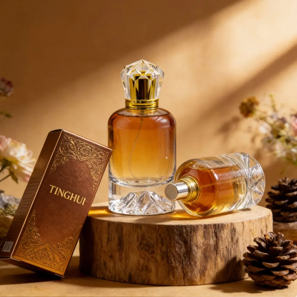 Eco Friendly Custom Logo 30 Ml 50ml 100ml Volcano Empty Thick Bottom Square Empty Spray Glass Perfume Bottle with Cap