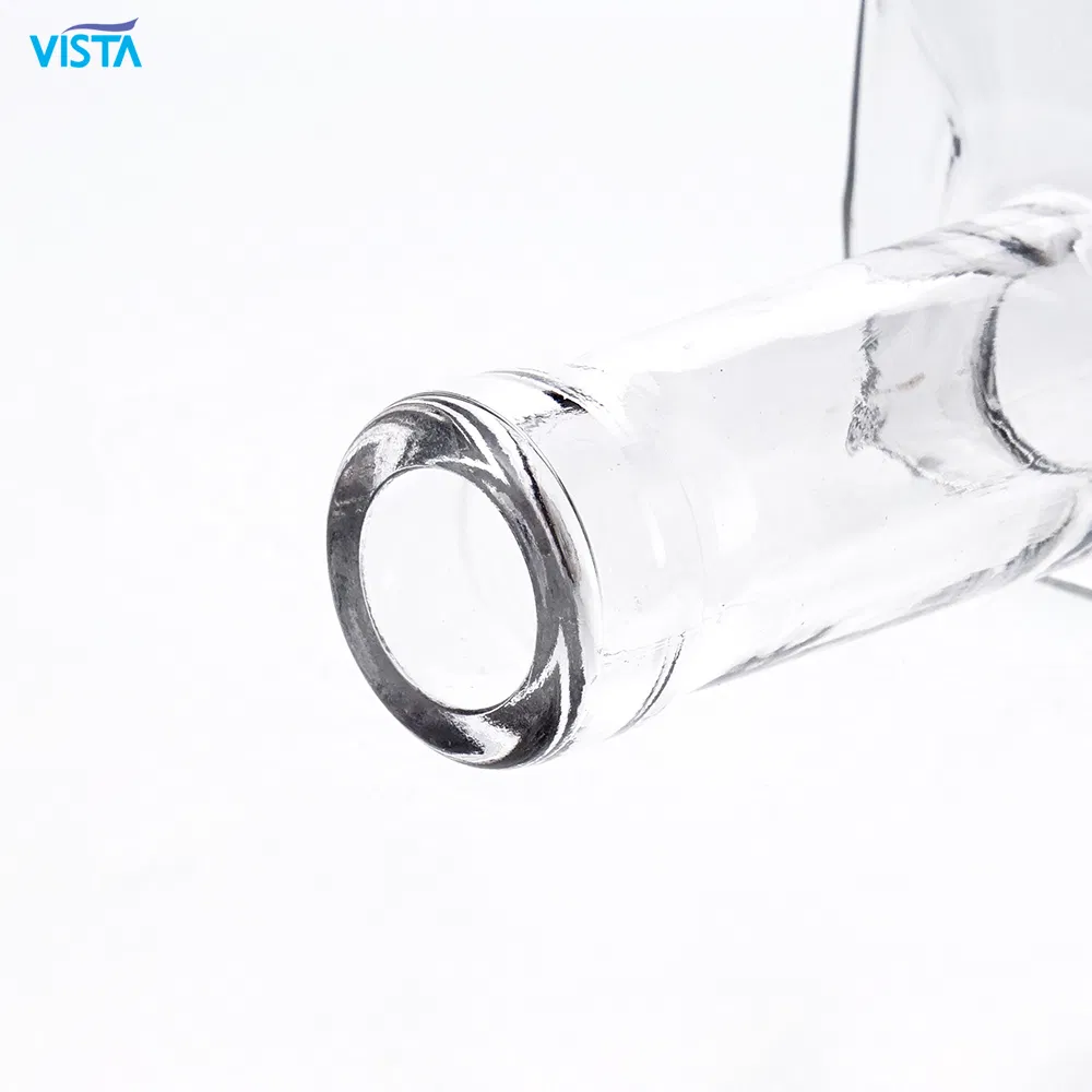 750ml High Flint Screw Finish Cap Glass Bottle Rectangle Shape with Printing