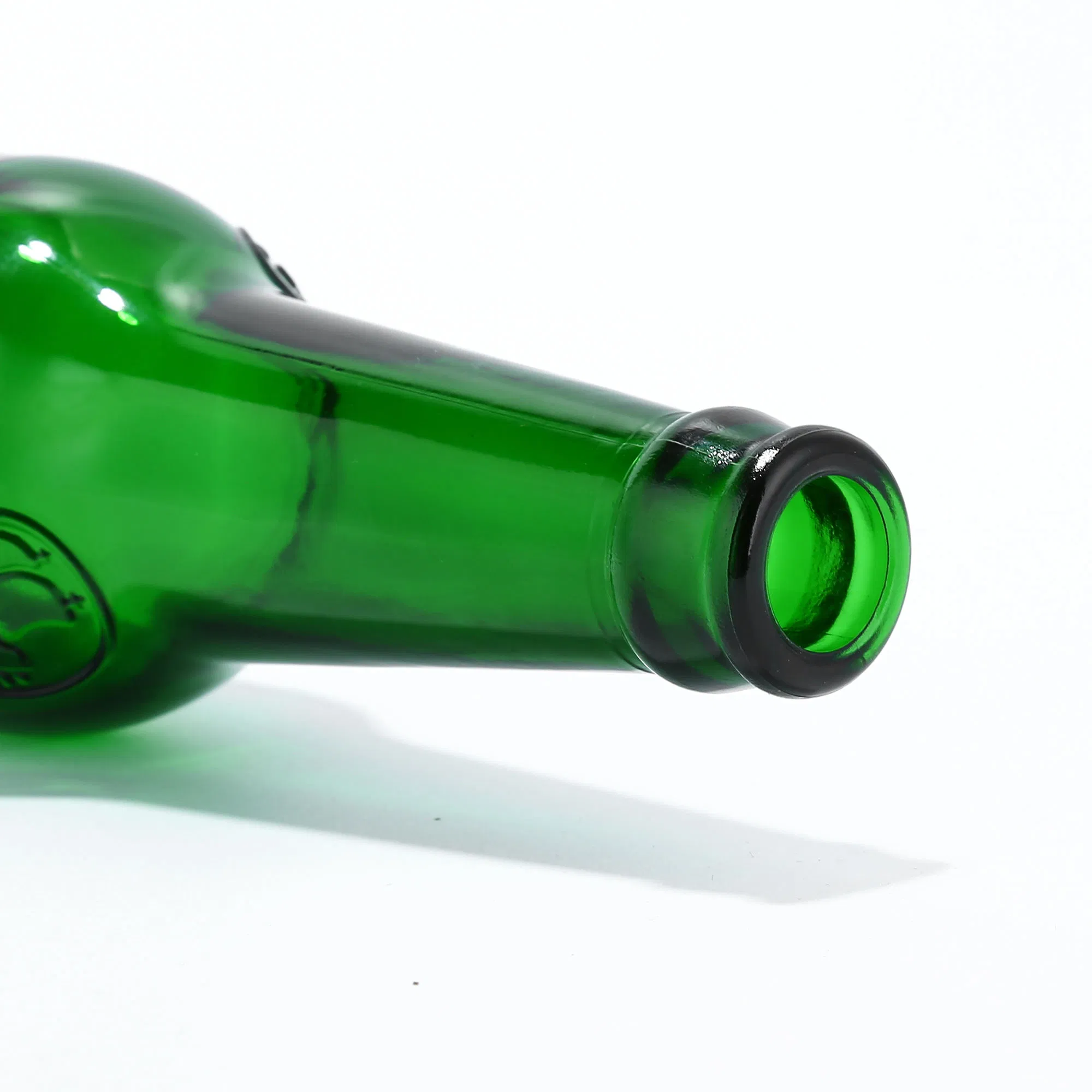 330ml Green Custom Shape Empty Glass Beer Bottle