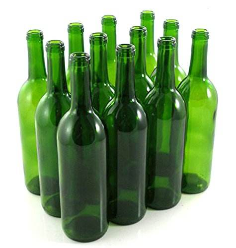 750ml Green Glass Bordeaux Wine Bottle 63mm Flat Bottom Cork Finish
