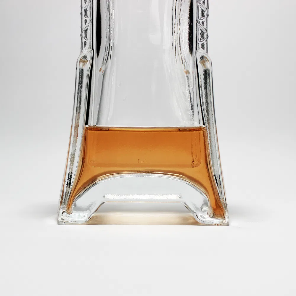 Special Shape High Quality 500ml Spirits Gin Rum Tequila Bottle Super Flint Innovative Liquor Alcohol Glass Bottle with Custom Cap for Gift