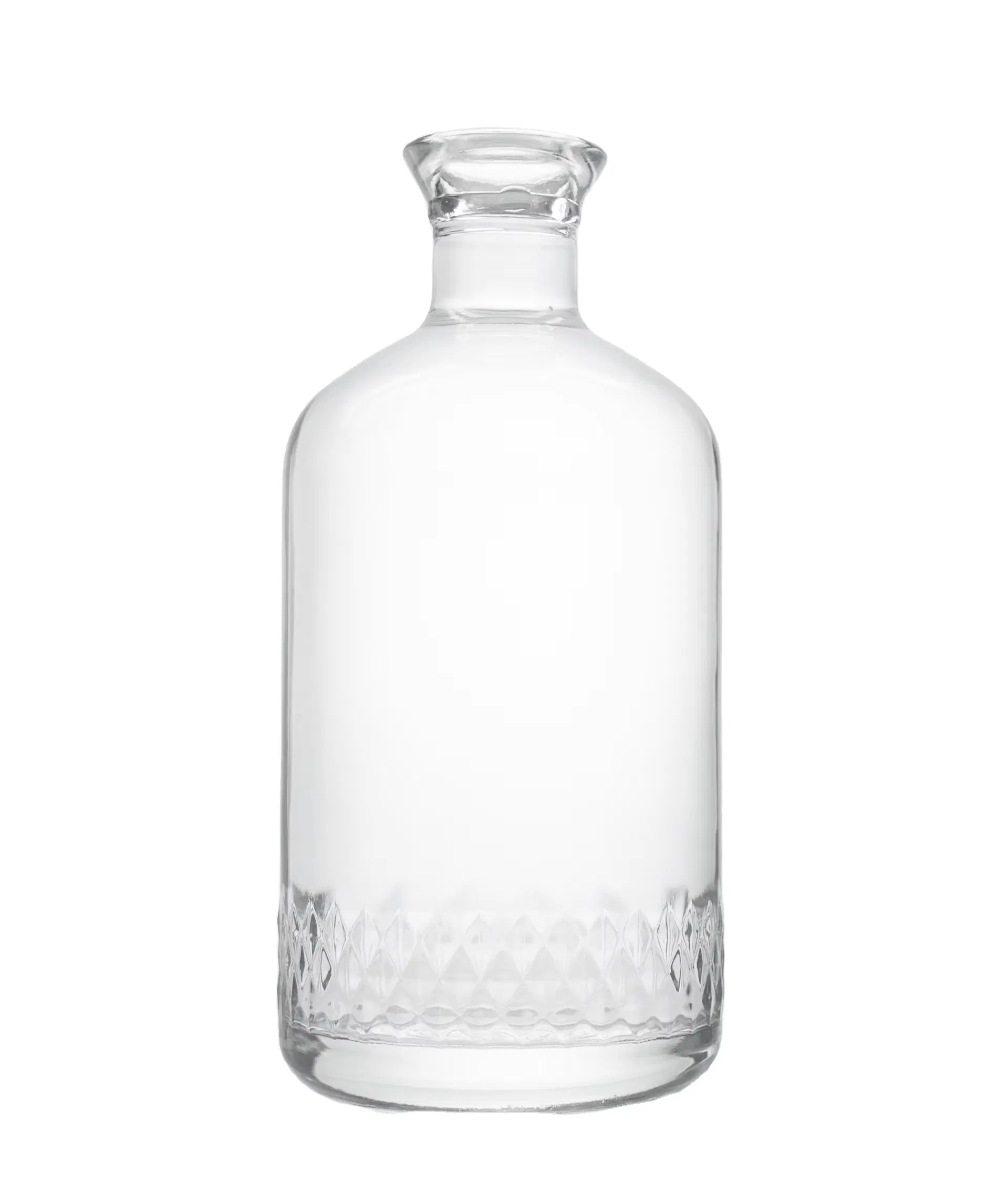 375ml 700ml 750ml Glass Gin Bottle with Cork in Extra Flint Glass