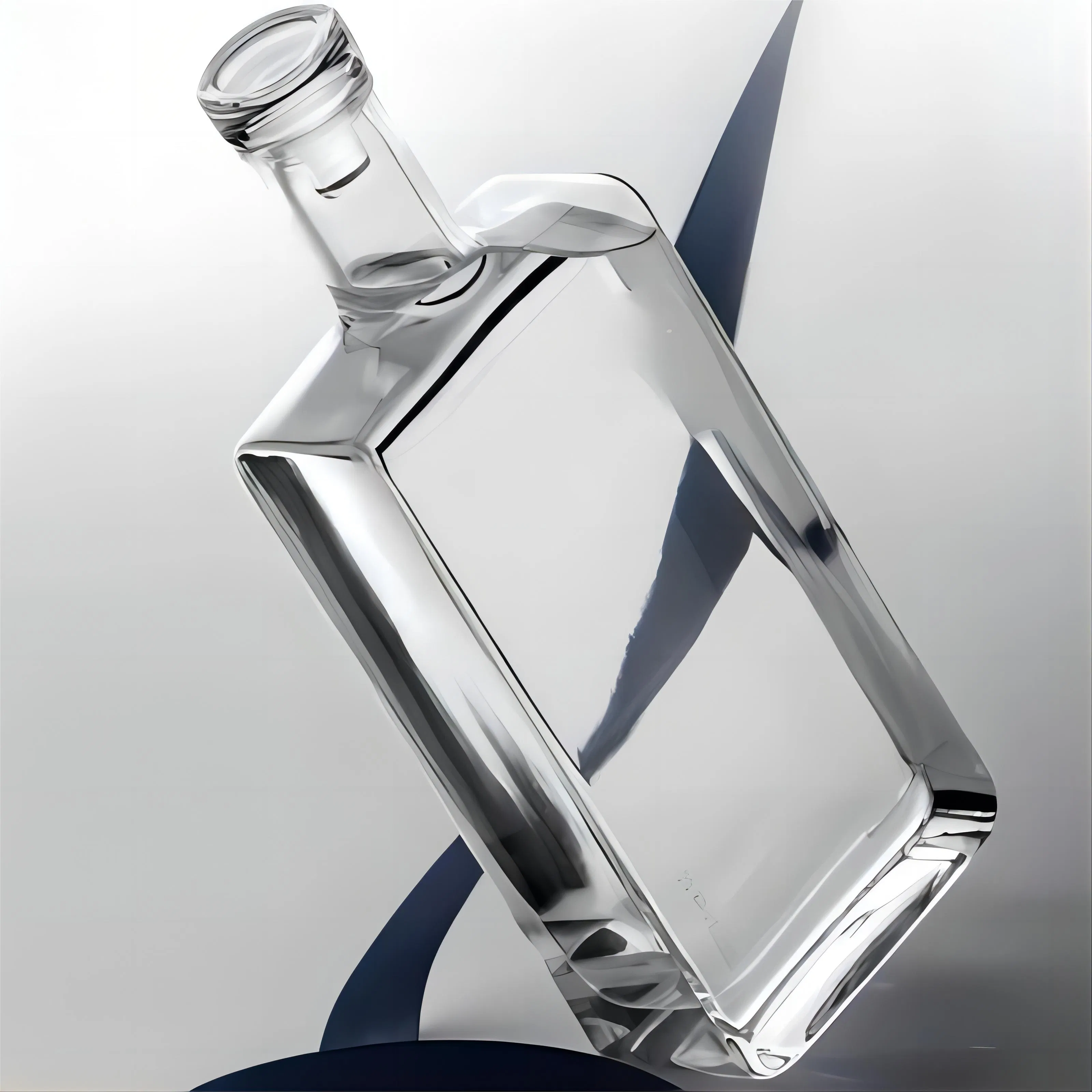 Custom Design Square Liquor Glass Bottle Long Island Bottle