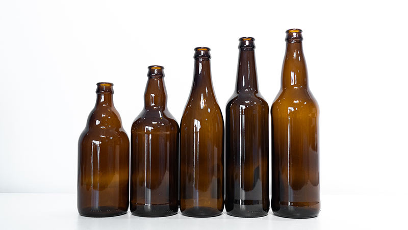 Glass Bottle 330ml 200ml Cocktail Soda Clear Short Neck Recycled