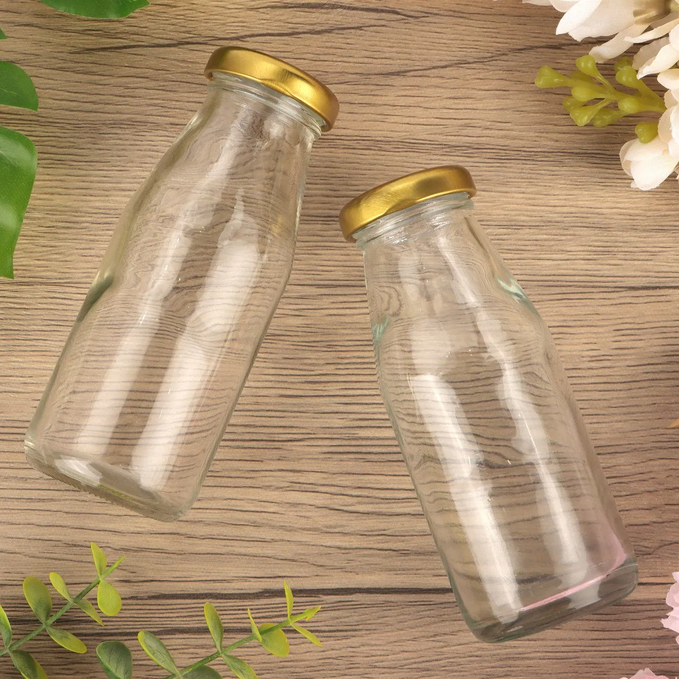 Disposable Milk Glass Bottle 950ml 1000ml Lightweight Milk Glass Bottle