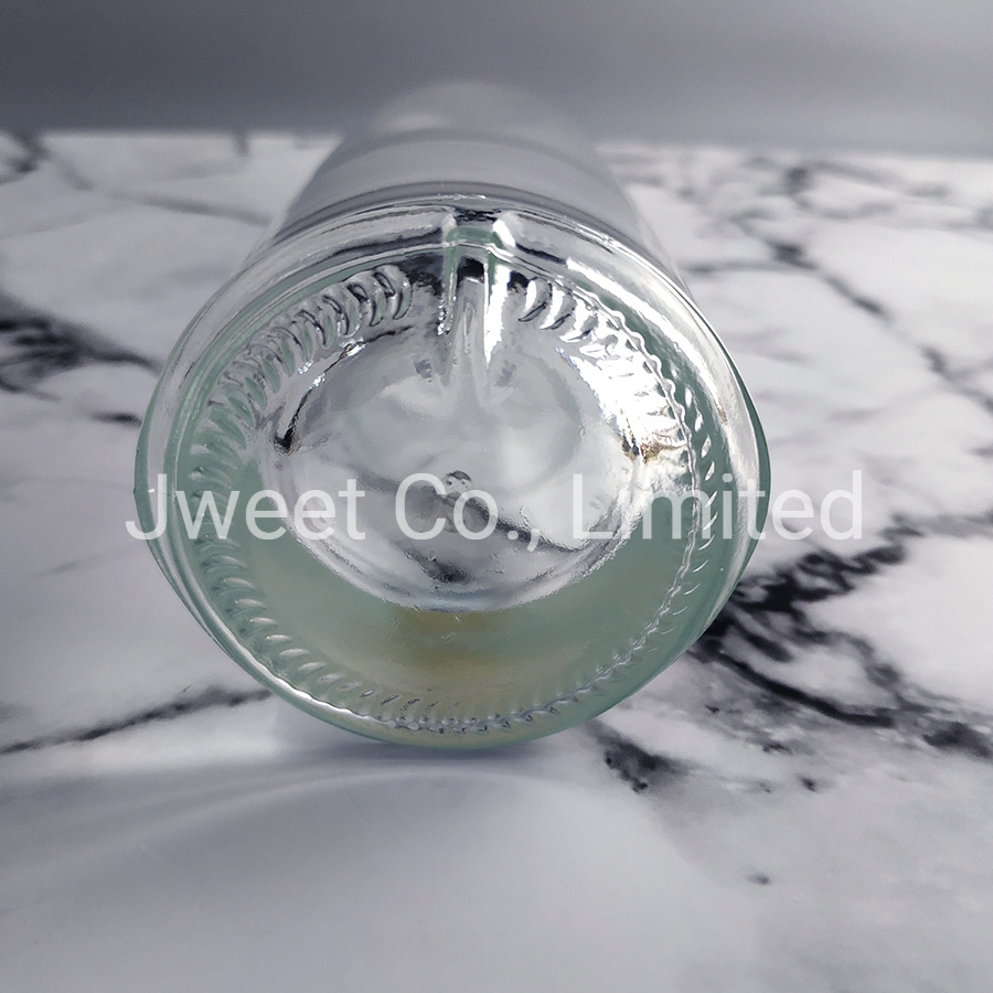 Factory High Flint Glass Long Neck Tall Round Glass Bottle Liquor Package