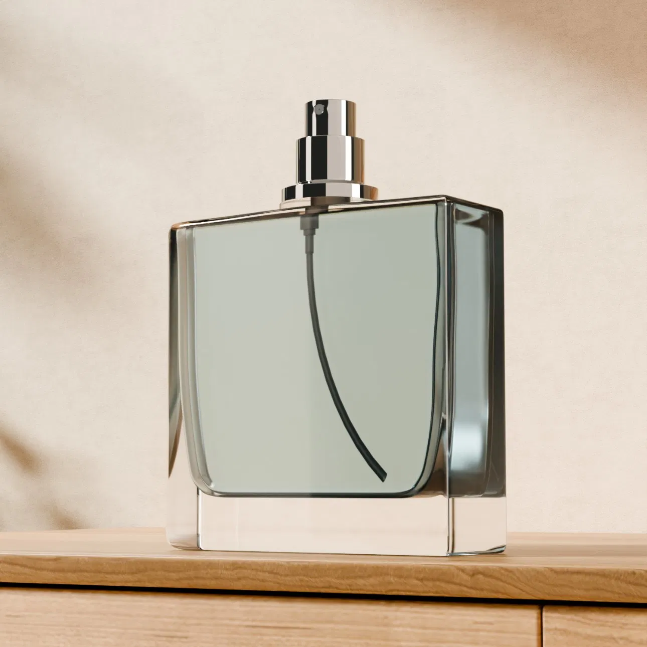 100 Ml Customize Square Wholesale Luxury Packaging Empty Spray Glass Perfume Bottle