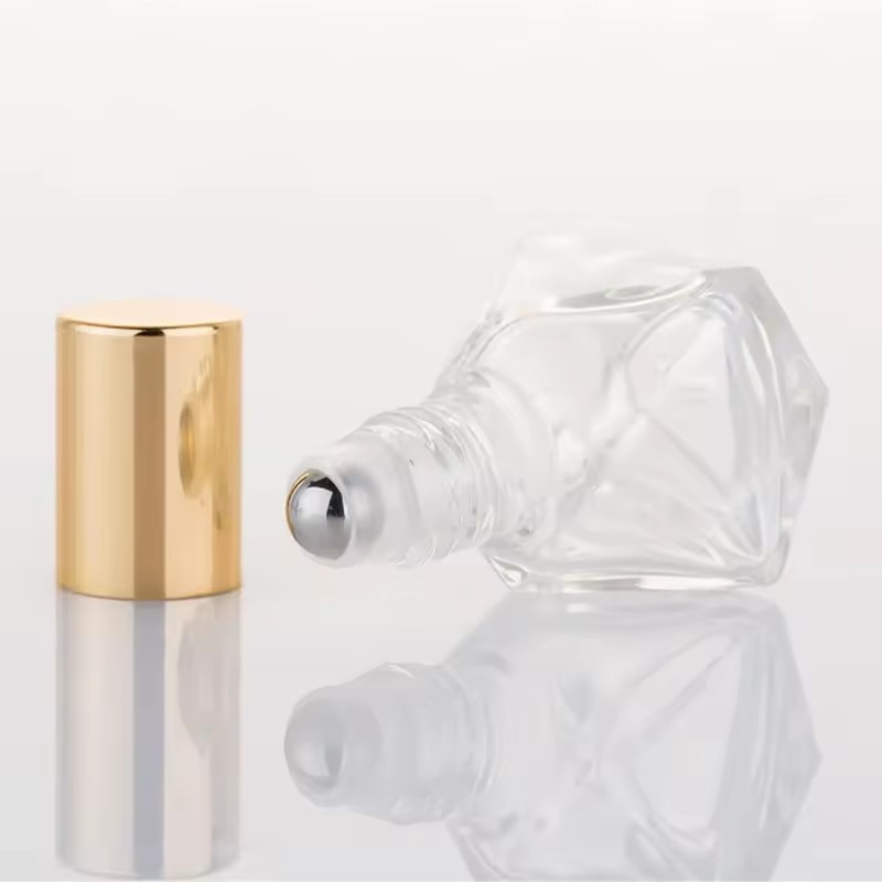 Custom Wholesale Unique Design High Quality Shape Mini Roller Ball Essential Oil Glass Bottle