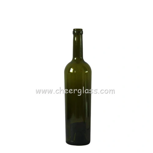 750ml Unique Glass Wine Bottle with Cork Finish