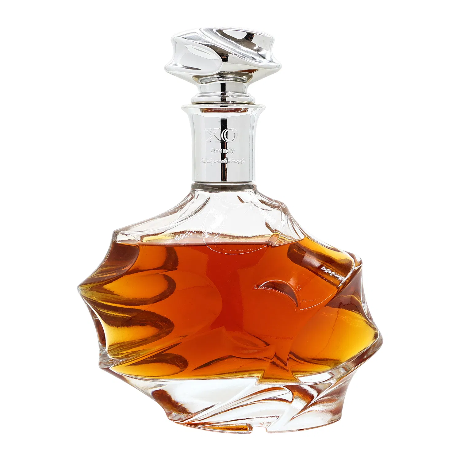 Oval Shape 700ml 750ml Extra Flint Glass Liquor Bottles Gin Whisky Vdoka Rum Glass Bottle