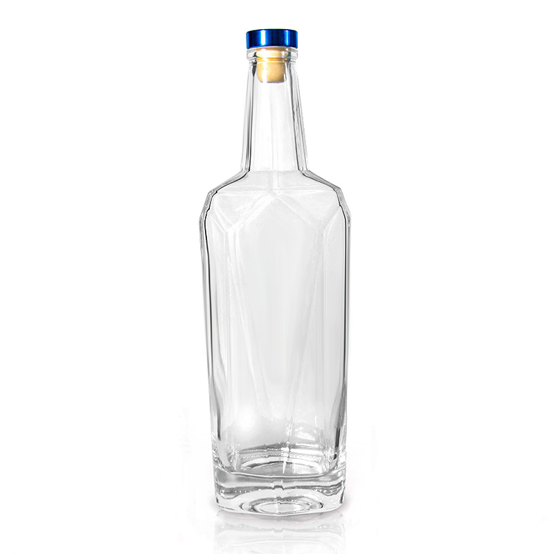 Thick Base 50 Cl Glass Liquor Bottles for Rum Gin Whisky Tequila