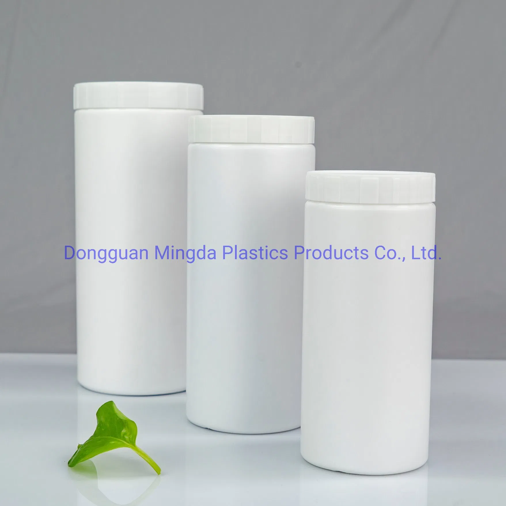 Food Grade Wide Neck Empty Tall Cylindrical Capsules HDPE Bottle