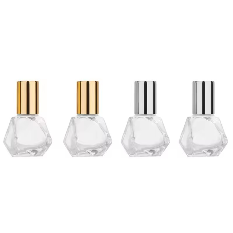 Custom Wholesale Unique Design High Quality Shape Mini Roller Ball Essential Oil Glass Bottle