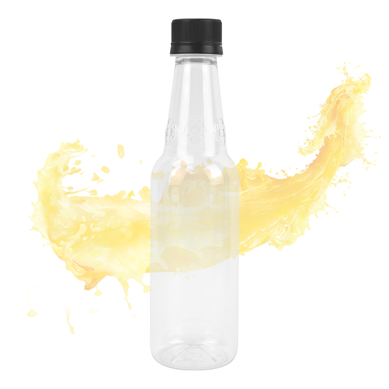 400ml Long Neck Plastic Bottles Tall Slim Beverage Juice Plastic Bottle with Cap