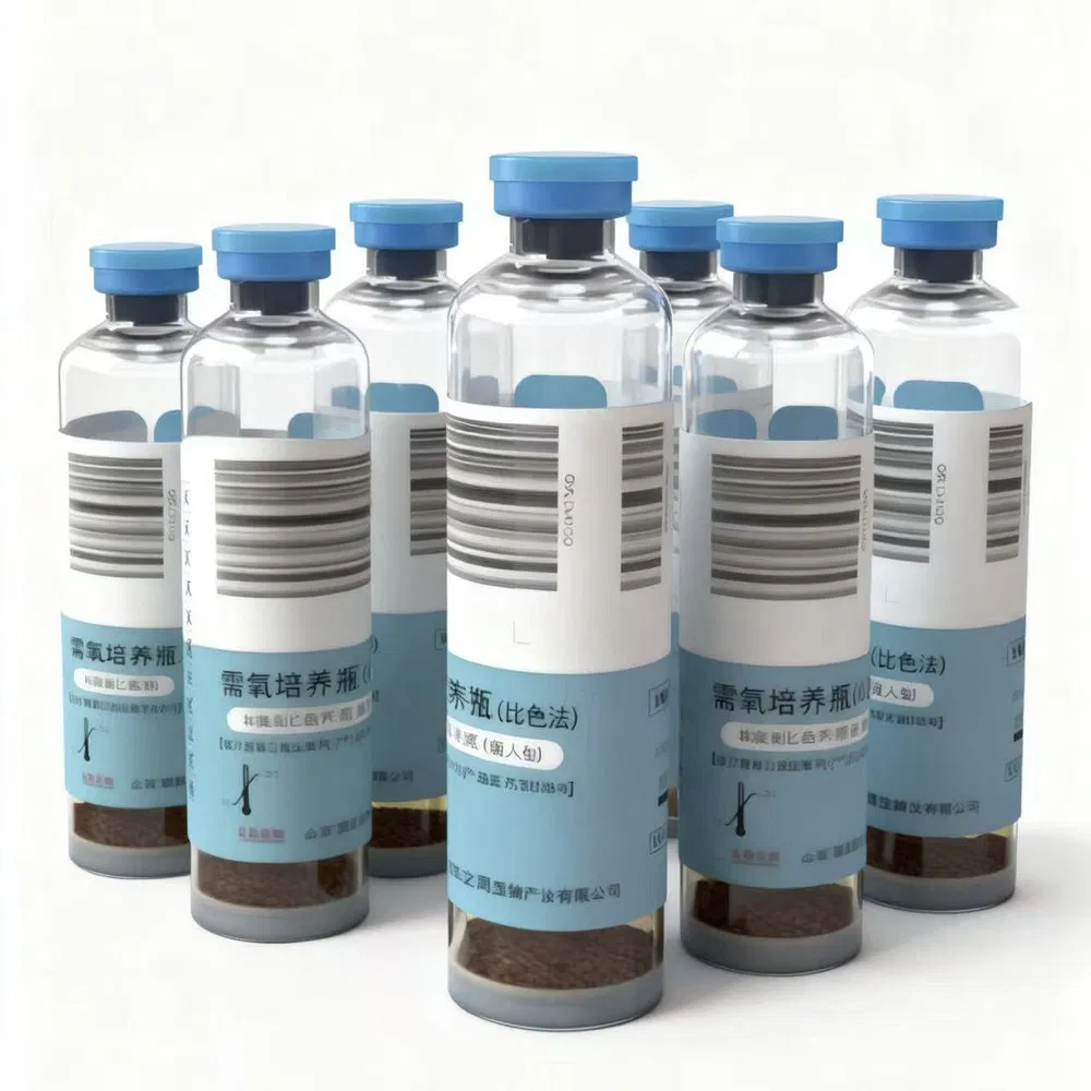 Lightweight OEM Custom Disposable Blood Culture System Anaerobic Bottle for Hospital