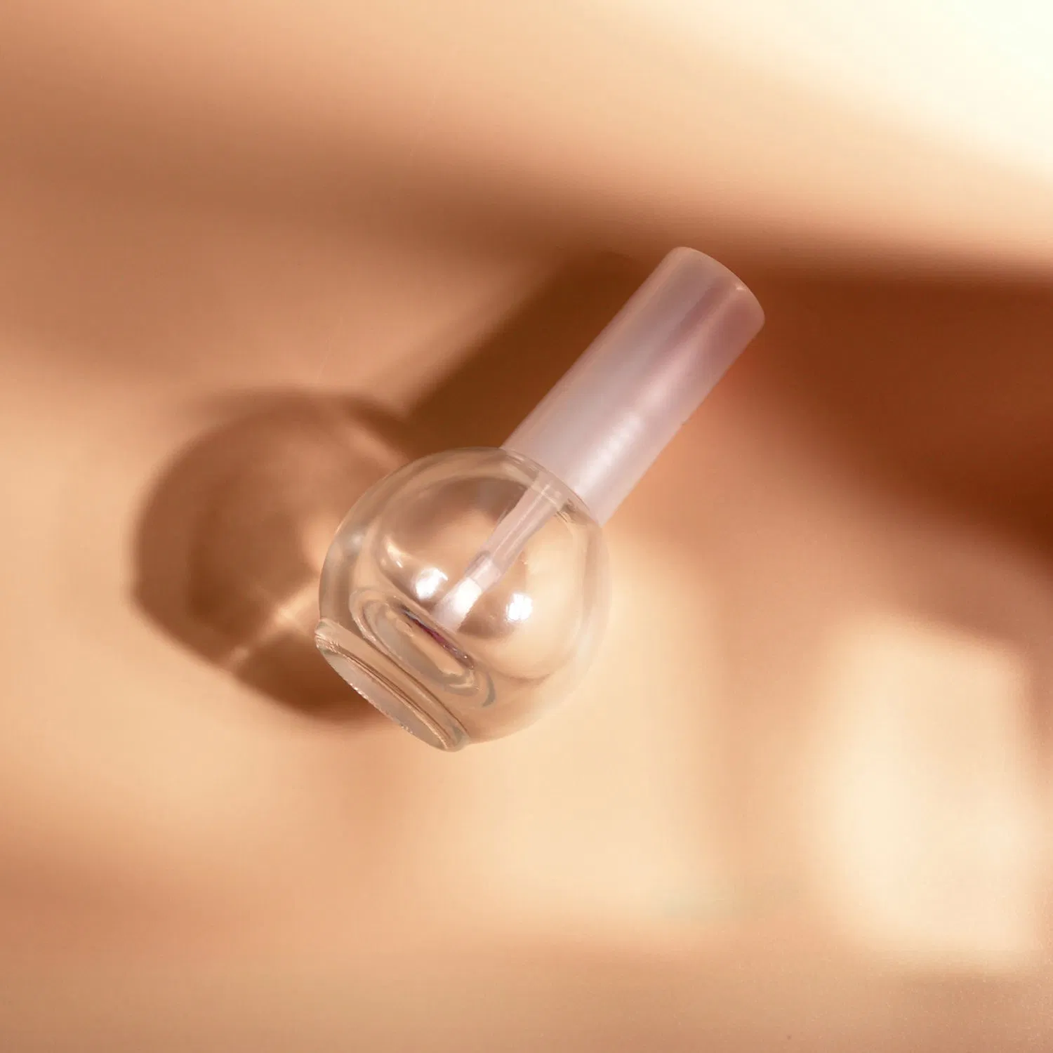 Custom 12ml Design Logo Ball Shape Glass Gel Nail Polish Bottle with Brush and Cap