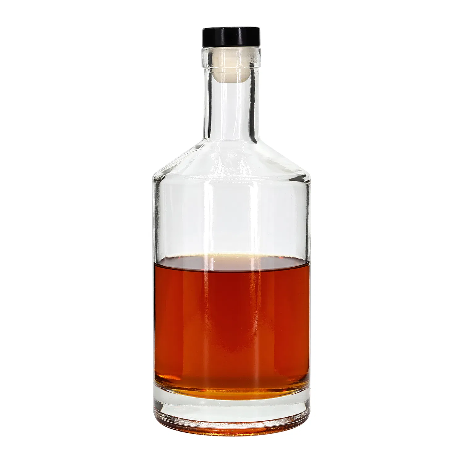 Custom 375ml 750ml Clear Transparent Recyclable Glass Vodka Liquor Spirit Bottle