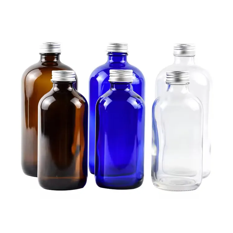 Amber Glass Bottle Set