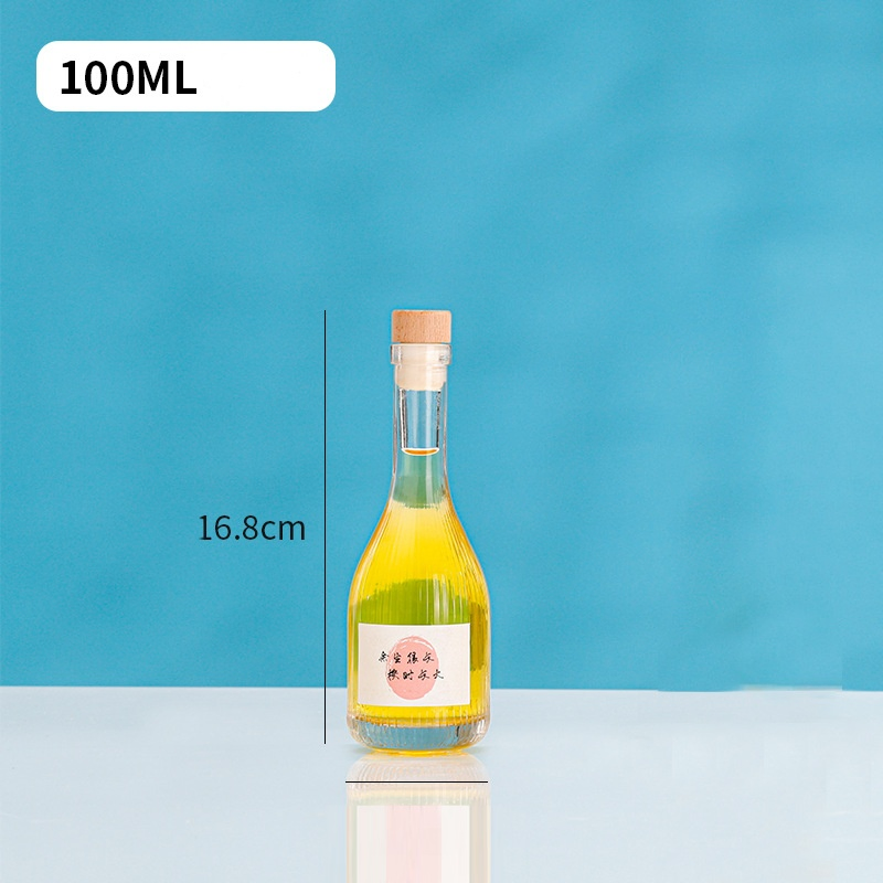 100ml Frosted Clear Glass Mini Wine Bottle Ice Wine Bottle Spirits Bottle Juice and Beverage Dispensing Bottle
