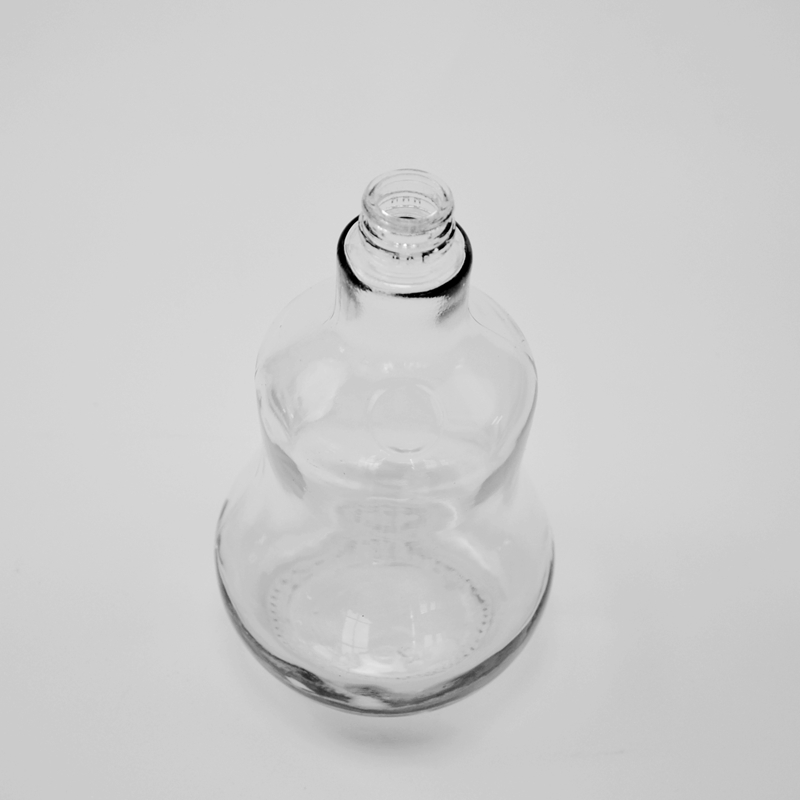 600ml Gourd Shape Liquor Spirit Food Grade Clear Glass Bottle for Packaging
