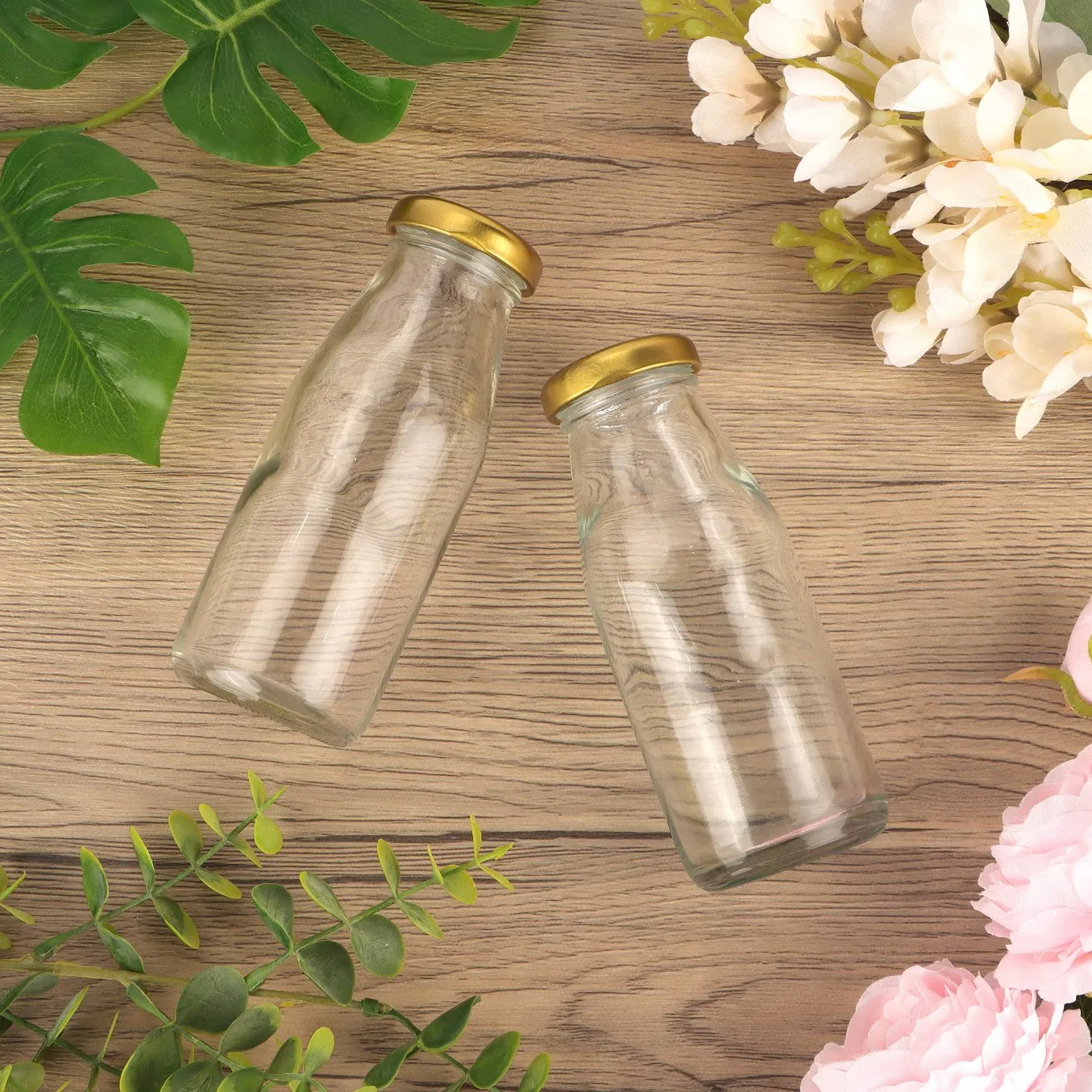 Disposable Milk Glass Bottle 950ml 1000ml Lightweight Milk Glass Bottle