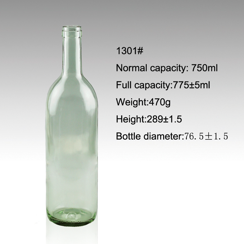 Customizing Clear Glass Alcohol Bottle Wine Bottle Spirit Bottle