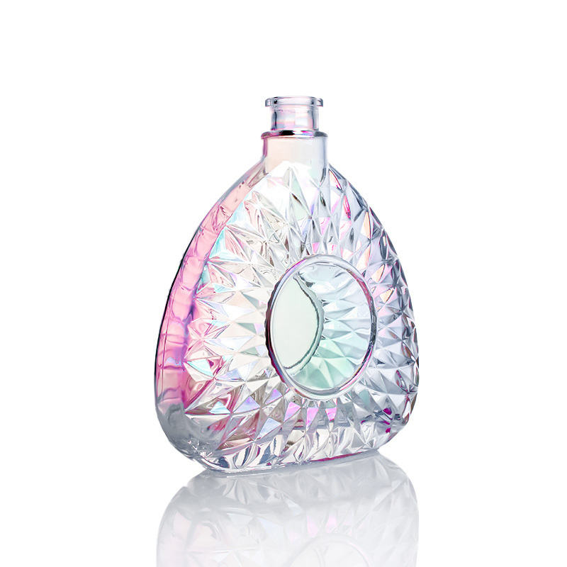 Cuatomized Logo 750ml Spirits Glass Bottle with Cork Finish