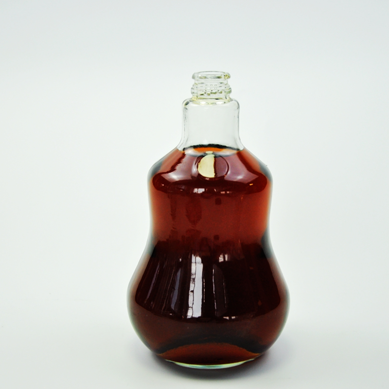 600ml Gourd Shape Liquor Spirit Food Grade Clear Glass Bottle for Packaging