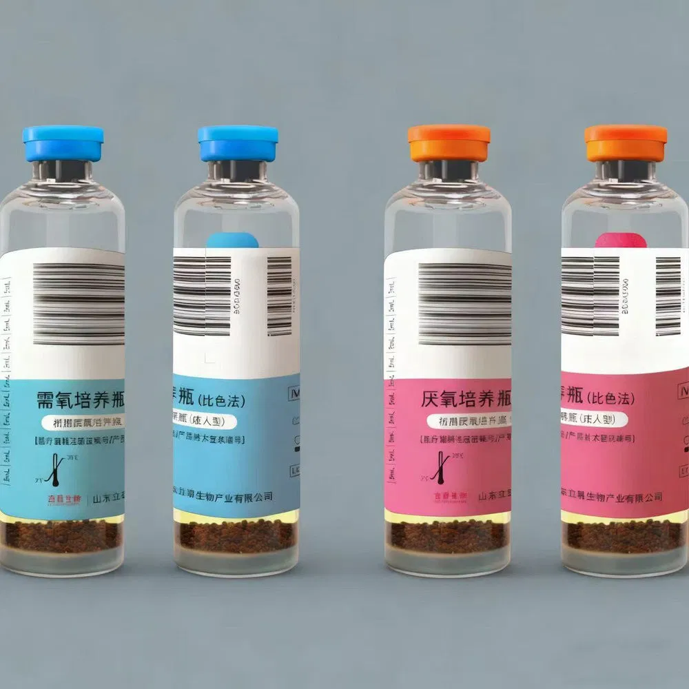 Lightweight OEM Custom Disposable Blood Culture System Anaerobic Bottle for Hospital