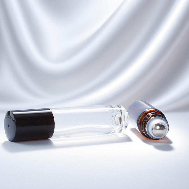 10ml Frosted Matte Black Glass Roll-on Bottle for Perfume Essential Oils with Screen-Printed Surface