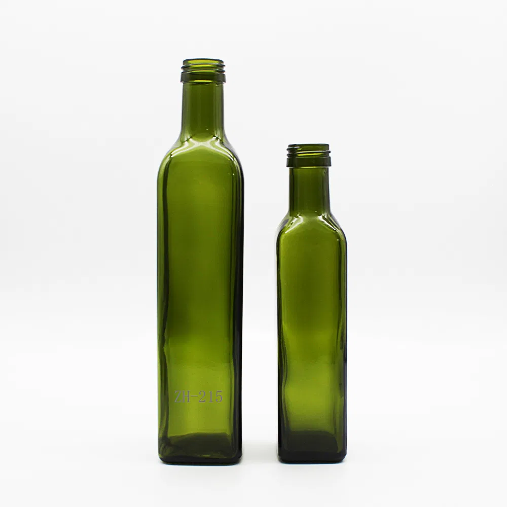 Premium-Grade Eco-Friendly Brazil Colorful Pet Lightweight Square Style Stackable Olive Oil Glass Bottle 750ml Home Use