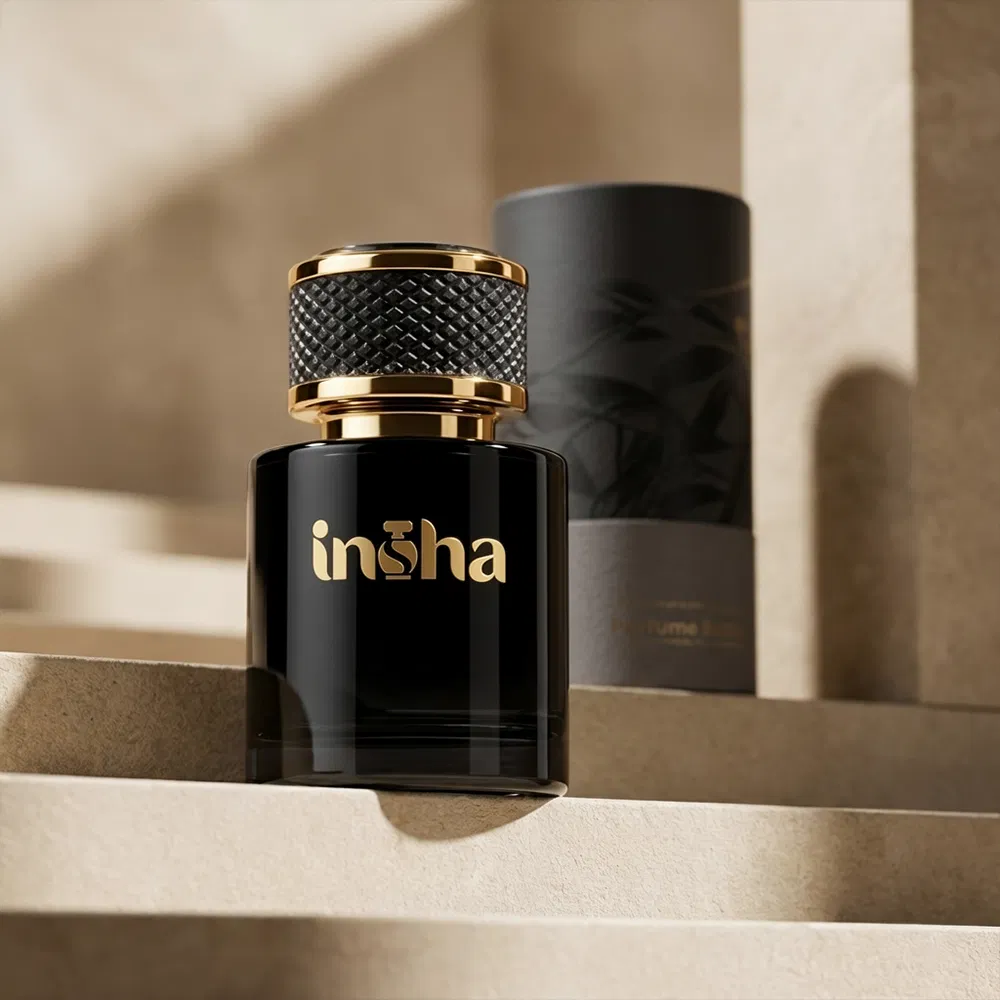 Hot Sale Luxury Perfume Bottle Empty Round Black Perfume Bottle 30ml 50ml 100ml Glass Perfume Bottles with Spray Pump and Box