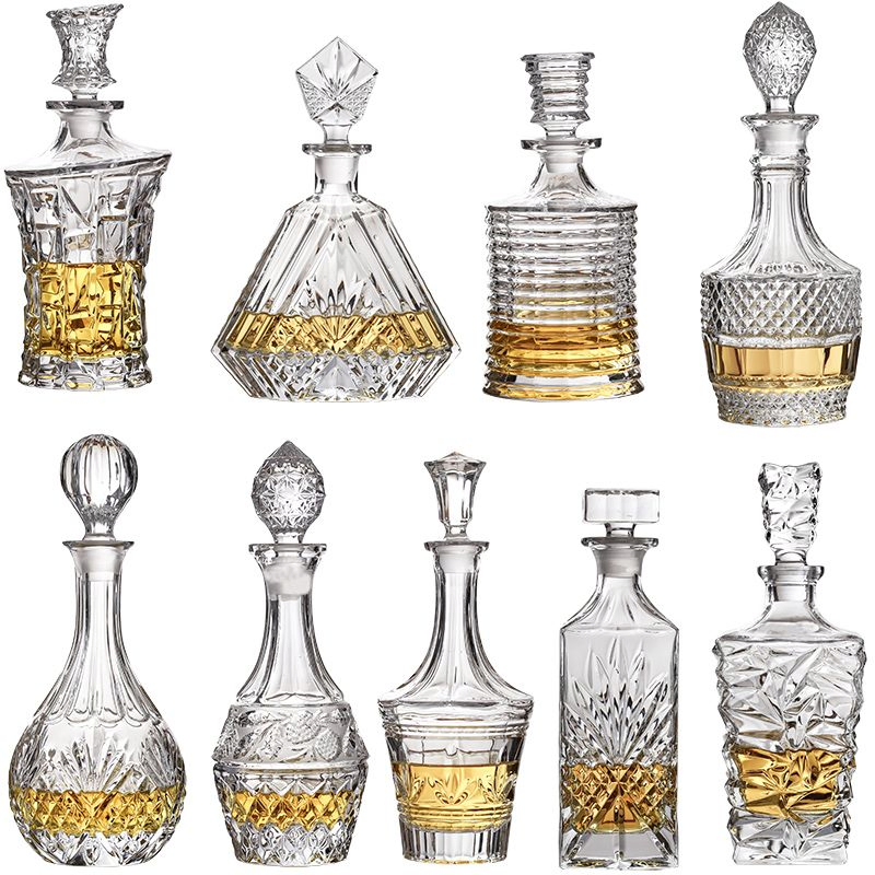 High Quality Embossed Whiskey Glass Bottle